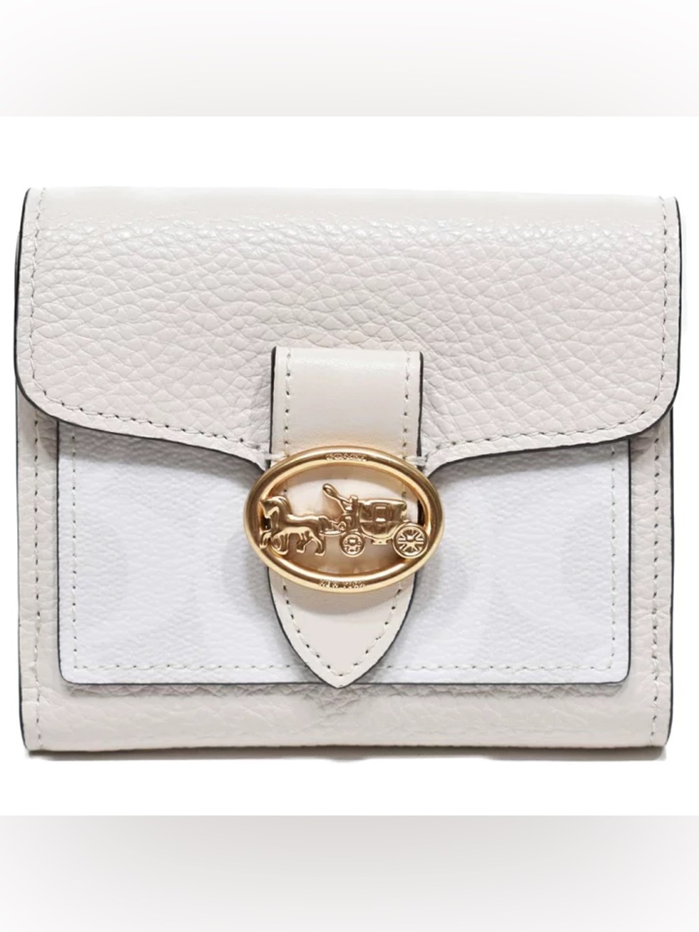 Coach Georgie Small Wallet cream/white/gold